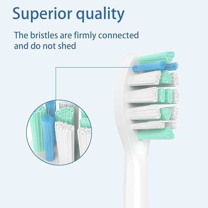 Replacement Toothbrush Heads for Philips Sonicare Replacement Heads, Replacement Brush Head Compatible with Phillips Sonicare Electric Toothbrush, 10 Pack