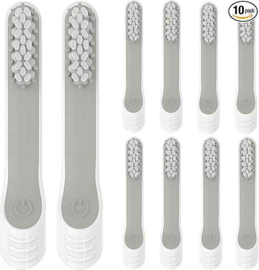 Toothbrush Replacement Heads for Quip Electric ToothbrushAdult, 10 Pack Replacement Heads, Soft Bristles, White