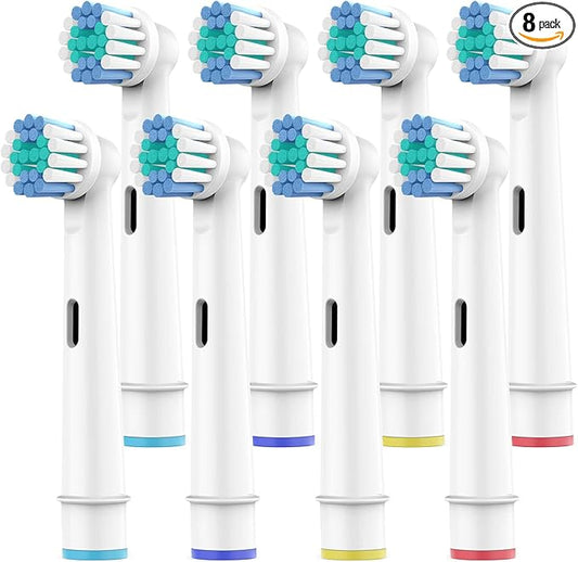 SetSail Toothbrush Heads for Oral B, 8 Pack Professional Electric Toothbrush Replacement Heads Medium Soft Dupont Bristles Replacement Toothbrush Heads Precision Clean Brush Heads Refills