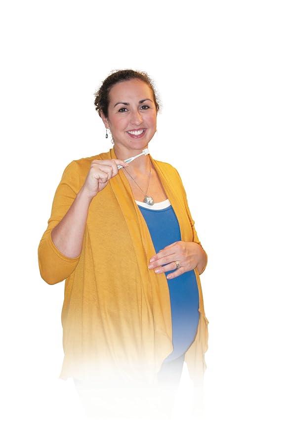 Brilliant Oral Care Expectant Mom Toothbrush, a Pregnancy Must Have with Gentle, Extra Soft Bristles, Round Head for Sensitive Teeth and Gums, Aqua, 1 Pack