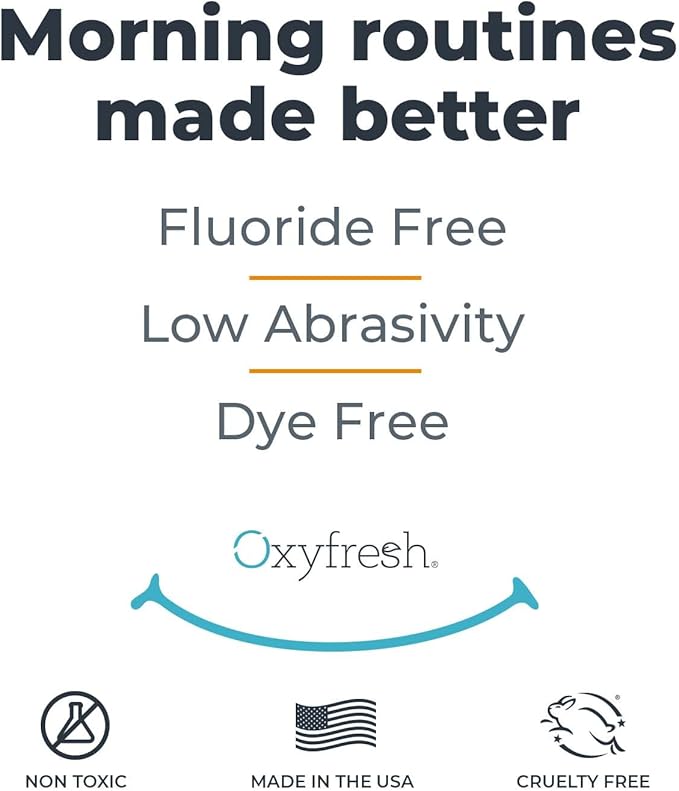 Oxyfresh Pro Formula Fresh Mint Toothpaste – Gentle Low Abrasion - Cosmetic Fluoride Free Formula - Great for Sensitive Teeth and Gums with Natural Essential Oils. 5.5 oz. (3 Pack)
