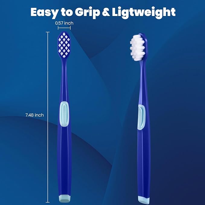 Extra Soft Toothbrushes for Adults - 10000 Micro Nano Bristles for Sensitive Teeth, Gum Recession and Elderly (Diamond Shaped Head, 6 Count)