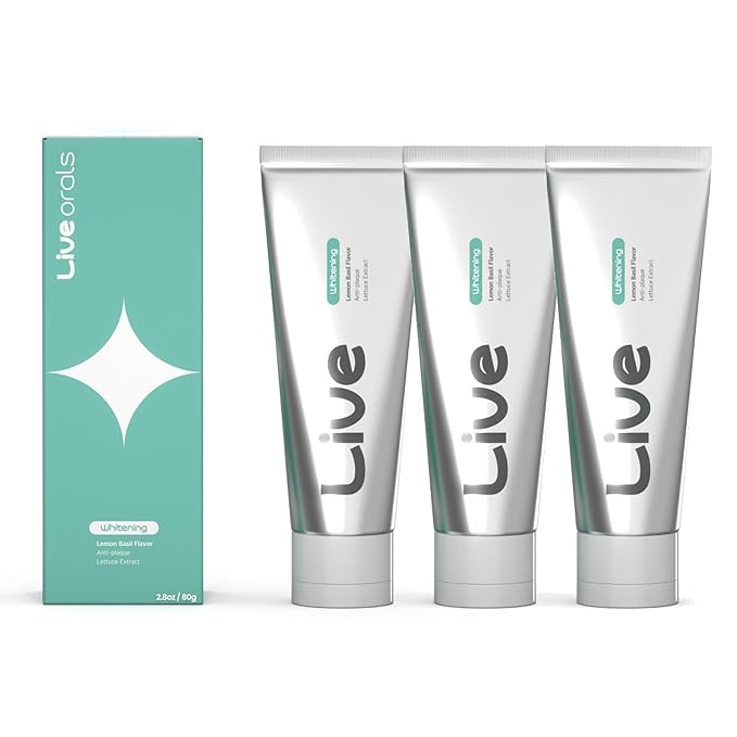 Whitening Toothpaste 80g x 3 – Fluoride-Free, Nano Hydroxyapatite & Hydrogen Peroxide, Sensitive Teeth, Enamel Strengthening, Natural Mint Gel