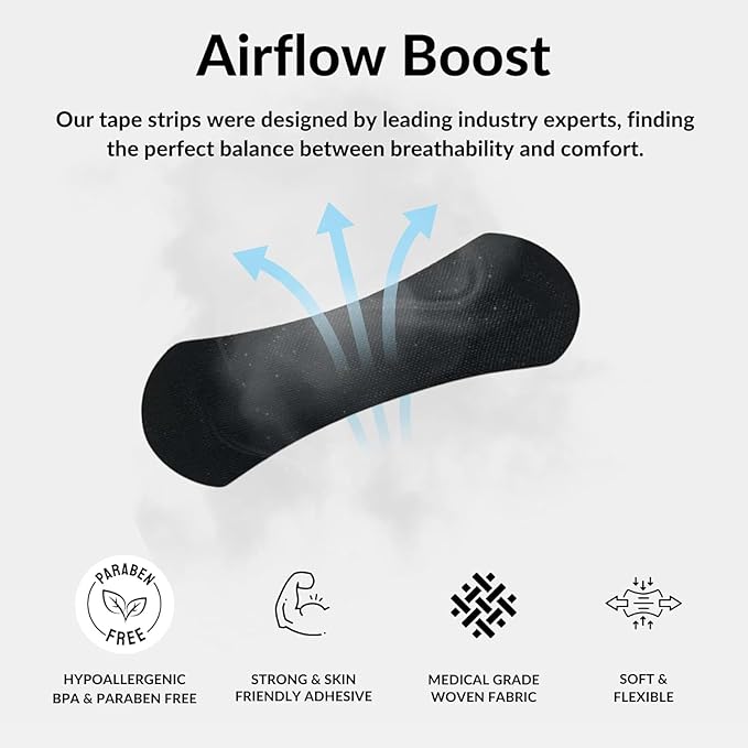 Nasal Strips for Snoring(30 Count), Athletic Nose Strips for Snoring & Sleep Aid Nose Patches, Extra Strength Adhesive, Newly Upgraded Oil and Sweat Resistant Adhesive