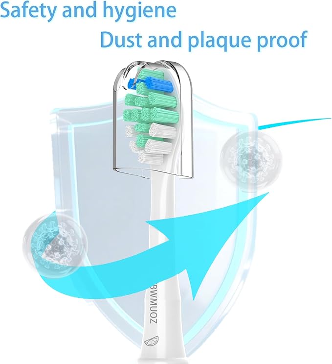 Replacement Toothbrush Heads Compatible with Philips Sonicare Replacement Heads C2, 6 Pack