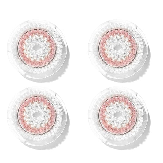 Brushot Brush Head Replacements Compatible with Clarisonic Mia 1, Mia 2, Mia Fit, Alpha Fit, Smart Profile Uplift | Radiance, 4 Count