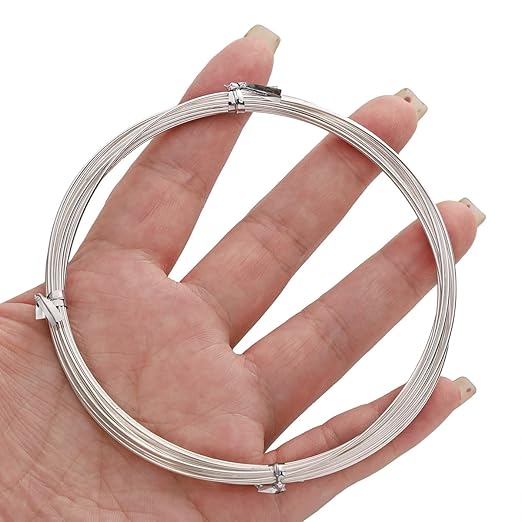 Silver Plated Wire 0.8mm 5 Meters Bead Cord for Bracelet Necklace Charm Beading Jewelry Making Findings
