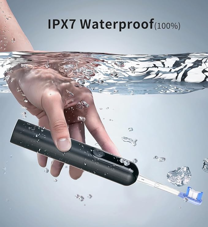 Electric Toothbrush with AI Smart Display, 4 Modes with Missed Spot Detection, Pressure Sensor, 2 Mins Timer, 40° Oscillating 52000 VPM Sonic Toothbrush with Travel Case, 2 Brush Heads, IPX7