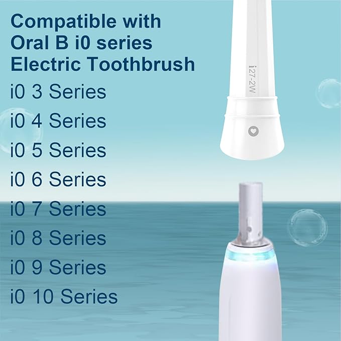 iO Replacement Heads Compatible with Oral B iO 2/3/4/5/6/7/8/9/10 Series Electric Toothbrush,IO Toothbrush Heads Compatible with Oral B iO,Medium-Hard bristles Care for Your Teeth,White