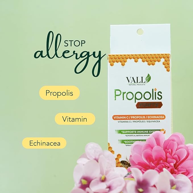 Vall-Propolis - Propolis Forte Oral Spray 1 fl oz (30 ml) - Propolis, Echinacea & Vitamin C Blend - Soothing Throat Relief and antioxidant Immune Support