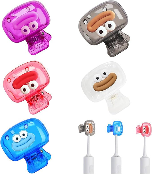 5 Pack Toothbrush Covers,Plastic Toothbrush Protector Cap for Household Travel, Bathroom, Camping (A)