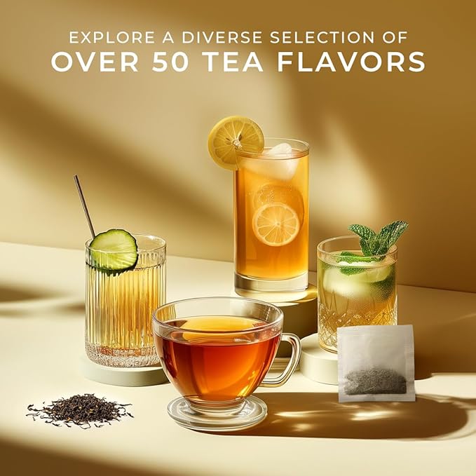 Gya Tea Co Hibiscus Herbal Tea Bags (100 Bags) - Caffeine Free with a Tangy Flavor for All Day Comfort, Calming, Relaxing & Nourishing - Fruit & Herbal Blends