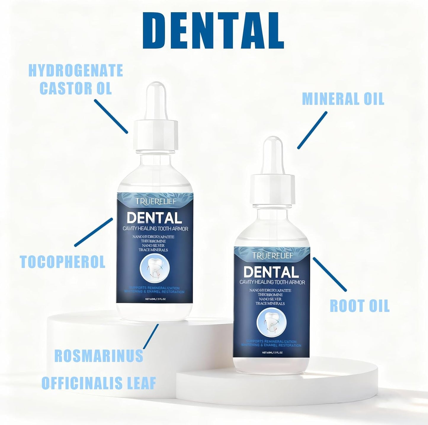 Cavity Healing Tooth Armor Liquid- Transparent Enamel Strengthening Formula with Hydroxyapatite, Supports Cavity Defense & Gum Health, Daily Oral Care Solution (2)