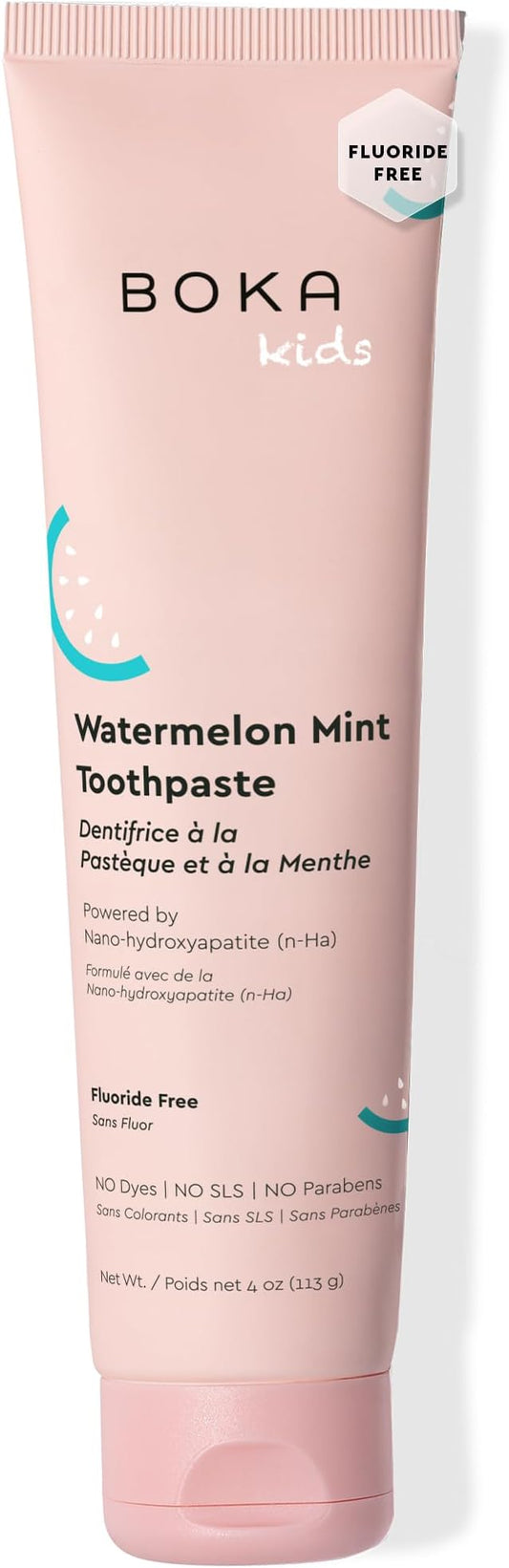 Boka Fluoride Free Toothpaste Nano Hydroxyapatite Toothpaste - Watermelon Mint Flavor, 4 oz 1Pk US Manufactured