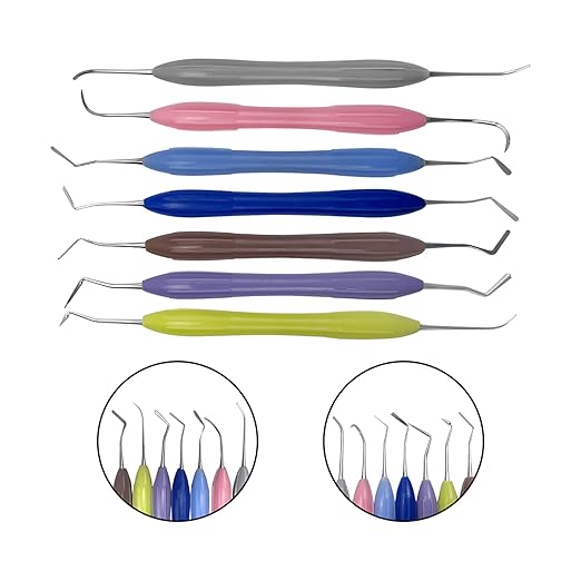 Dental Composite Resin Filling Spatula, YOUYA DENTAL 1PC Resin Filled Restorative Instrument Filler Silicone Handle Spatula Aesthetic Restoration Resin Filler Dentist Tools Dentistry Tools Non-Slip