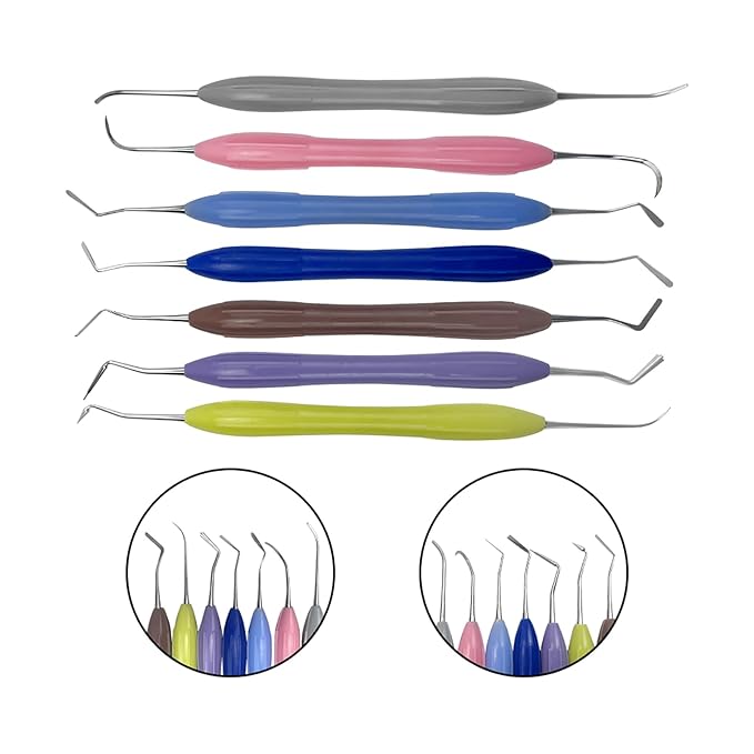 Dental Composite Resin Filling Spatula, YOUYA DENTAL 1PC Resin Filled Restorative Instrument Filler Silicone Handle Spatula Aesthetic Restoration Resin Filler Dentist Tools Dentistry Tools Non-Slip