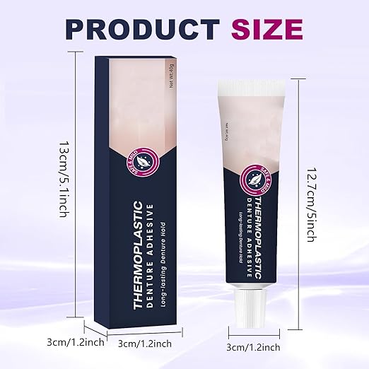 2PCS Thermoplastic Denture Adhesive, Ultra Max Hold Denture Adhesive, DentureAdhesive Fixing Paste, Fixed Dentures, Improving Comfort, Long-Lasting Durability