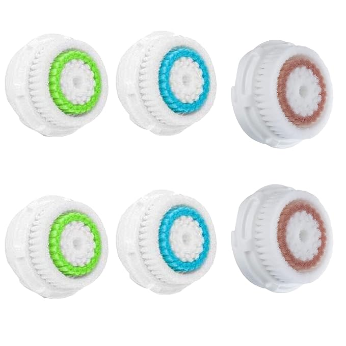 Facial Cleansing Brush Head Replacements Compatible with Clarisonic Mia 1, Mia 2, Mia Fit, Alpha Fit, Smart Profile Uplift, Deep Pore Face Brush Head Replacement Cleaning Tool(Mutil Color)