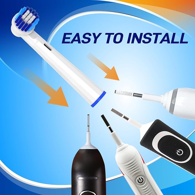 Replacement Toothbrush Heads Compatible with Bitvae R1/R2 - Rotating Electric Brush Heads Compatible with Oral B Braun Pro 500/1000/1500/3000/5000/7000/7500/8000 Series, White, 10 Pack