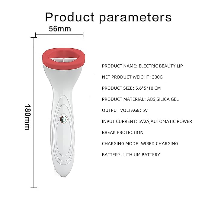 Generic Electric Lip Vacuum Plumper, Bigger Lip Suction Plumper Tool, USB Charging, Lip Plumping Device, Lip Sucker Plumper Tool, Lip Augmentation Beauty Device (1Pcs)