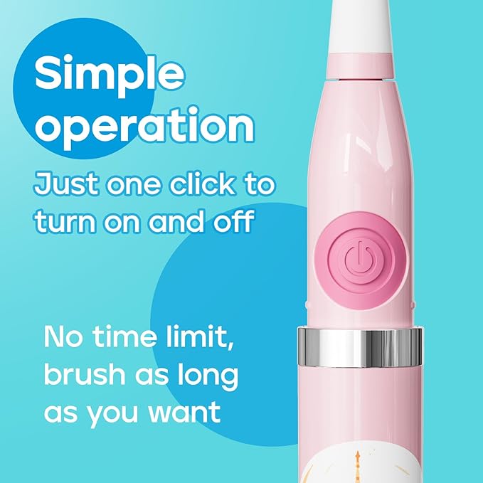 SEAGO SG-505 Travel Electric Toothbrush, Portable Toothbrush, 24,000 VPM, IPX7 Waterproof, 8 Brush Heads (Soft & Tilted Bristles), Battery Powered for Adults, On The Go (Thai Design, Made in Thailand)