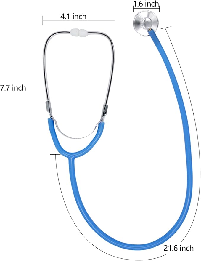 Zcaukya Kids Stethoscope, 2 Pack Real Working Nursing Stethoscope for Kids Role Play, Doctor Game, Blue and Pink