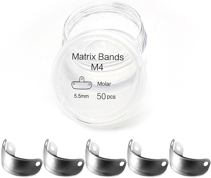 Dental Placing Plier, Dental Sectional Matrix Bands Placing Plier Separator Placer Forceps, Dentistry Material Tools. (5.5mm 50pcs Matrixes)