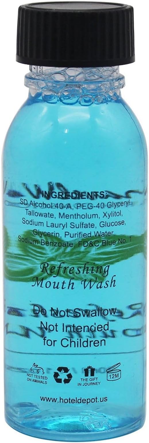 Travel Well Individually Wrapped Mouthwash Bottles - Cruise Essentials & Hotel Mouthwash - Travel Essentials & Toiletry Case Friendly - Long-Lasting Mint & Alcohol-Free - 1 Fl Oz, Pack of 288