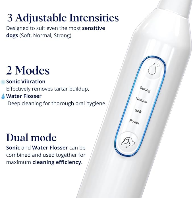 Canivet Silent Sonic Dog Dental Cleaner – Rechargeable Plaque & Tartar Remover Kit