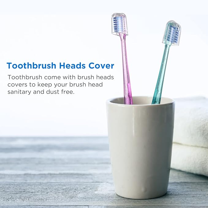 Fregum V+A Shaped Orthodontic Toothbrush for Braces, with 6 Interdental Brushes, Soft Bristles, 6 Count