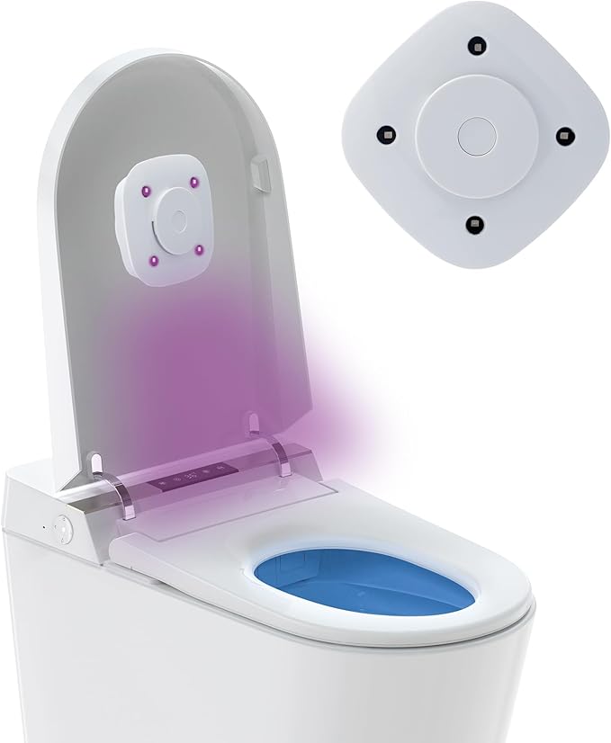 Toilet Lid Clean Lights Smart Toilet Lid UV Light Attachment with Built-in Rechargeable Battery, Reduces Bacterial Exposure, Easy-to-Install Hygiene Solution for Bathroom Cleanliness