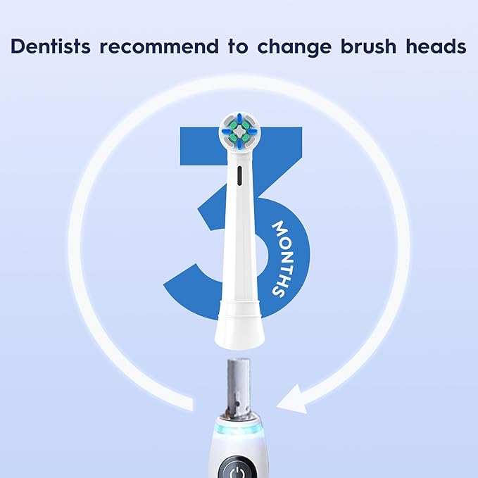 Brush Heads with Medium Bristles Compatible with Oral B IO 2/3/4/5/6/7/8/9/10/Deep Clean Electric Toothbrushes, Replacement Heads for IO (10 White)