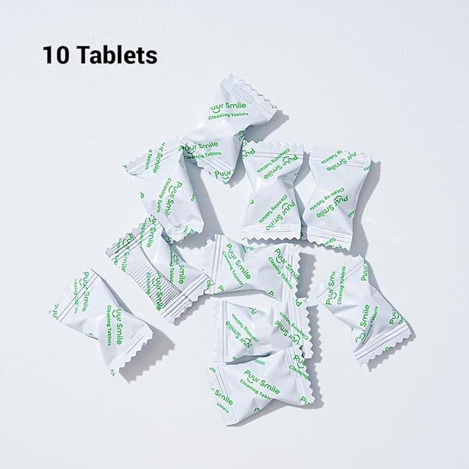 Water Flosser Reservoir Cleaning Tablets – 1 Month Supply – Deep Clean for Water Tank & Attachments – Natural Ingredients, Biodegradable, Safe & Easy to Use (10 Tablets)