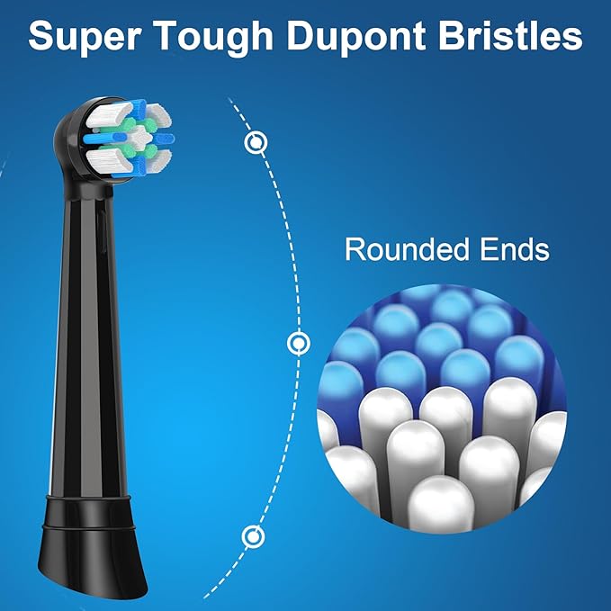 iO Replacement Heads Compatible with Oral B iO, for Oral B iO 2/3/4/5/6/7/8/9/10 Series Electric Toothbrushes, Medium Softness for Protect Teeth and Gums, 5 Black and 5 White
