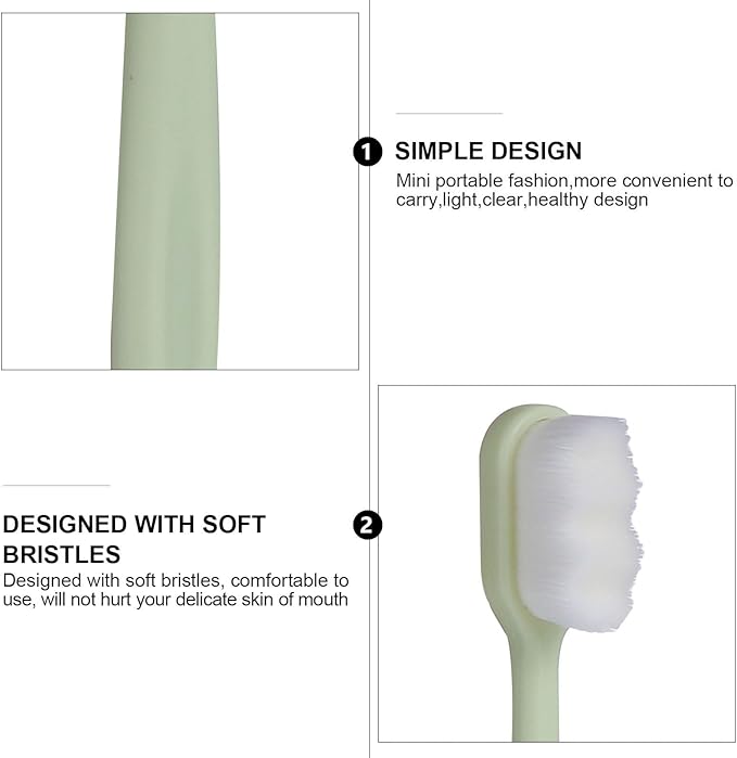 8pcs Ultra-Soft Manual Toothbrush for Sensitive Gums Oral Care Puerpera Toothbrush with Micro-Nano Bristles Deep Cleaning for Pregnant Women Adults and Elderly