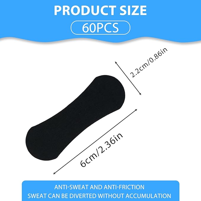 Nasal Strips for Snoring, 60 Pack Extra Breathing Nose Strips, Reduce Snoring Aids for Men & Women - Sweat Resistant Design for All Day Use - Improves Sleep and Workout Performance, 2.36" Black