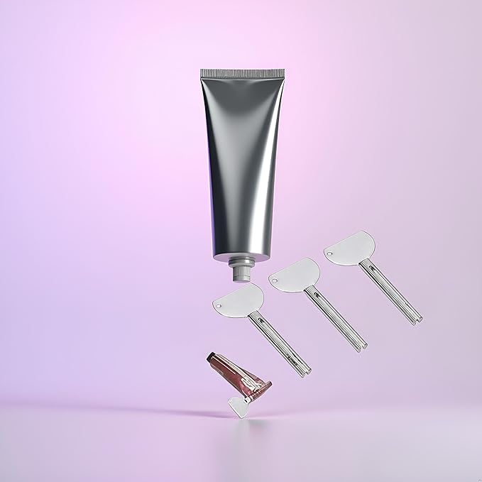 3Pcs Silver Stainless Steels Metal Tube Squeezer Keys Salon Toothpaste Tube Squeezers Toothpaste Roller, Rolling Toothpaste Squeezer, Bathroom Safety, Aids and Accessories