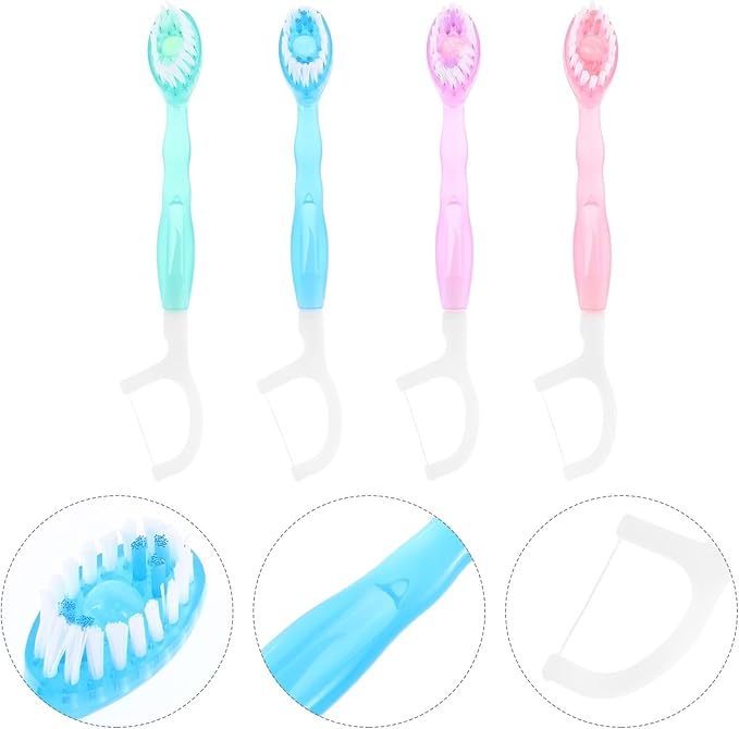 MERRYHAPY 10Pcs Mini Soft Bristles Travel Toothbrush Set Disposable Portable Toothbrushes for Camping and On-The-Go Oral Care