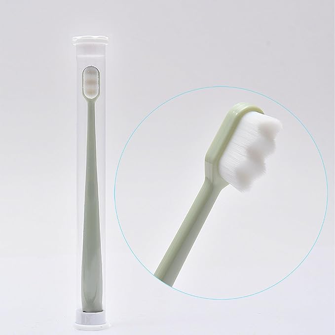 4Pieces Soft Bristle Toothbrushes for Family Use Feature Waved Designs for Enhancing Sensitive Teeth Soft Bristle Toothbrush