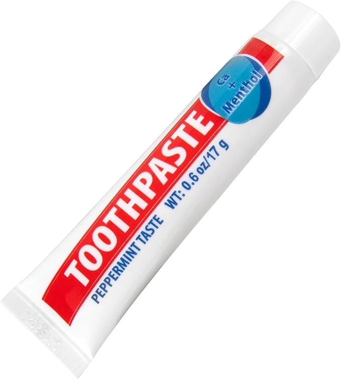 100 Pack .60 oz Peppermint Travel Size Toothpaste - Hospitality, Hotel, Travel, Donation, Homeless, Charity (100 Tubes .60 Ounce Each)