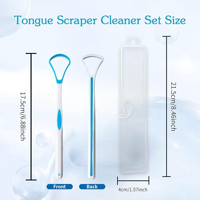 5 Pieces Tongue Scraper Cleaner for Adult & Kids, Colorful Plastic Tongue Brush Oral Care Scrapers Kits for Fresh Breath Mouth Health Cleaning Accessory