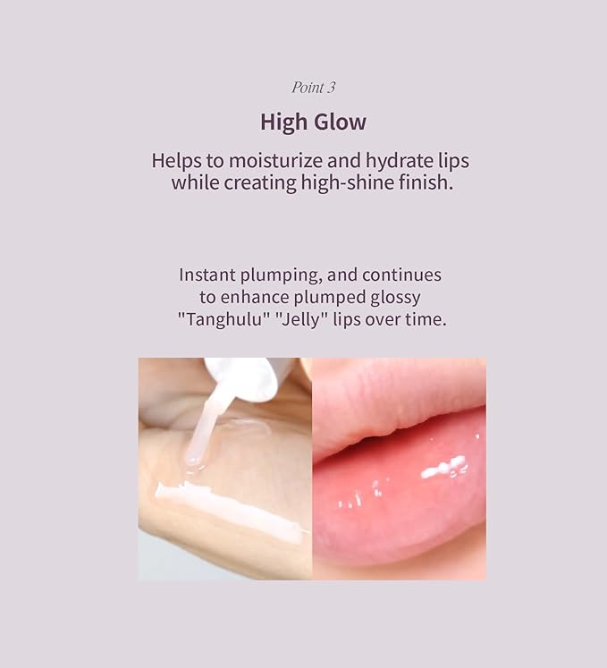 Heart Percent Dote On Mood Top Coating Lip Plumper, High-Shine Glossy Finish Cool to Warm Tone Changing Lip Gloss 01. Warm Changer