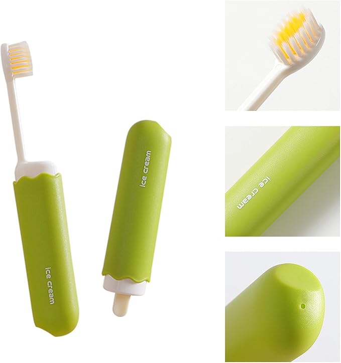1Pc Travel Toothbrush Folding Portable Soft Small Foldable Toothbrushes for Camping Folding Toothbrushes