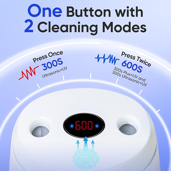 MySmile Ultrasonic Retainer Cleaner Machine with Tablets- 45kHz White Dental Pod with 200ML Capacity and MySmile Retainer Cleaner with 120 Denture Cleaning Mint Flavor Tablets