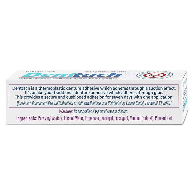 Denture Adhesive, Thermoplastic Denture Adhesive, Cushion and Reliner, Comfortable, Secure Denture Grip for Up to 7 Days, Non Glue, Zinc Free, Long Holding Denture Reliner (Pack of 5)