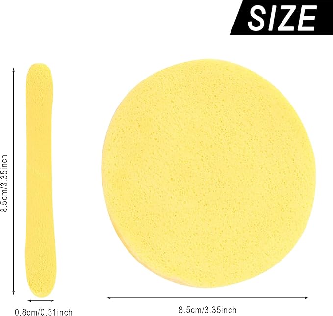 Haploon 144 Pcs Compressed Facial Sponge, Facial Compressed Facial Sponges Face Cleansing Sponge Pad Exfoliating Wash Makeup Removal for Women, Makeup Removal Sponge