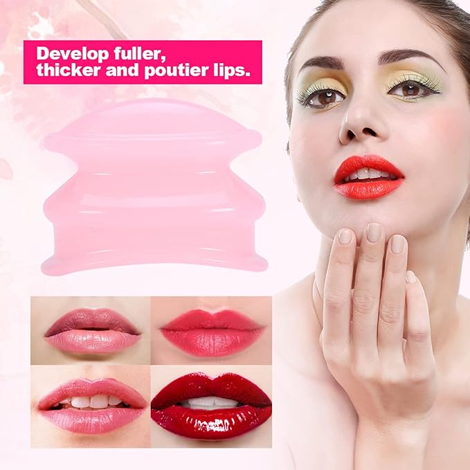 Fullness Of Lip Lip Suction, Women Silicone Lip Plumper Enhancer Lip Suction Device Device Lip Silicone Lip Beauty Lip Sexy Lips Soft Silicone Ecological Lip Tools Compact and
