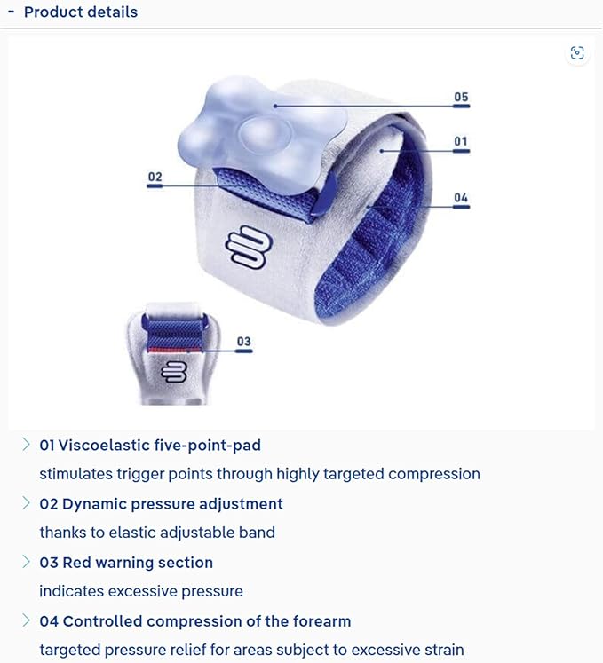 Bauerfeind - EpiPoint - Elbow Strap - Stabilizing Supports for Elbow Pain, Swelling and Injury, Tendon Pain Relief for Tennis & Golfer's Elbow, Muscle Irritation and Inflammation