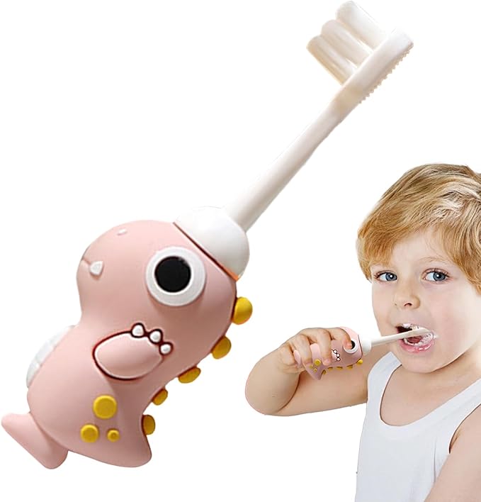 Child Dinosaur Toothbrush – Soft Bristle Tooth Brush, Small Head todler Training Tool, Themed Kids Orall Care | Fun Dinosaur Design For Boys Girls, Promotes Healthy Brushing Habits And Dentall Hygiene