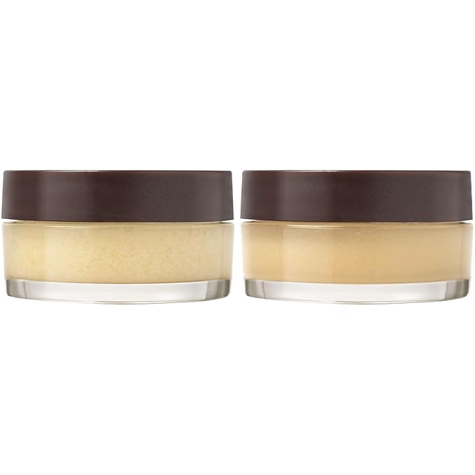 Burt's Bees Conditioning Lip Scrub and Overnight Intensive Lip Treatment, With Ceramides, Exfoliates and Hydrates Lips 8 Hours, Natural Origin, 2 Jars, 0.25 oz